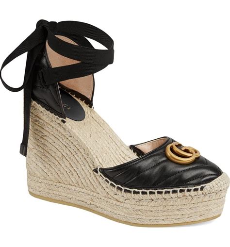 gucci quilted espadrilles|gucci espadrilles wedges.